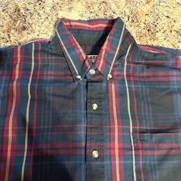McGREGOR Button Front Shirt Size XL Grid Striped Long Sleeves EUC - Picture 14 of 15